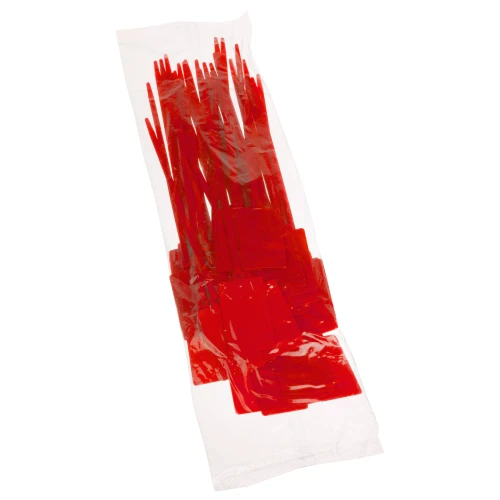 Opaski zaciskowe opisowe z tabliczką 280x7,5mm czerwone