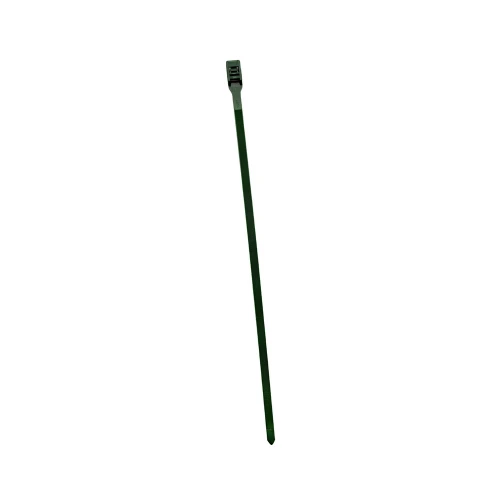 Opaski zaciskowe z płaskim zapięciem 400x8,9mm zielone